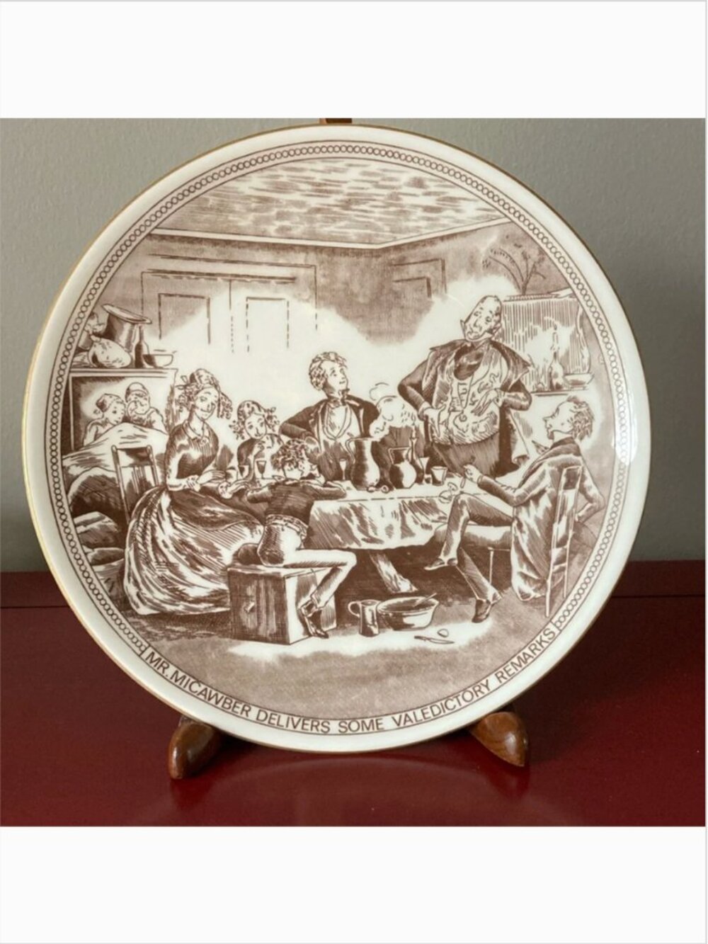 Crown Staffordshire "Scenes From Dickens" Plate - In Box - David Copperfield